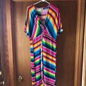 Show me your mumu serape twisted front maxi